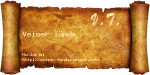 Veiser Tünde névjegykártya